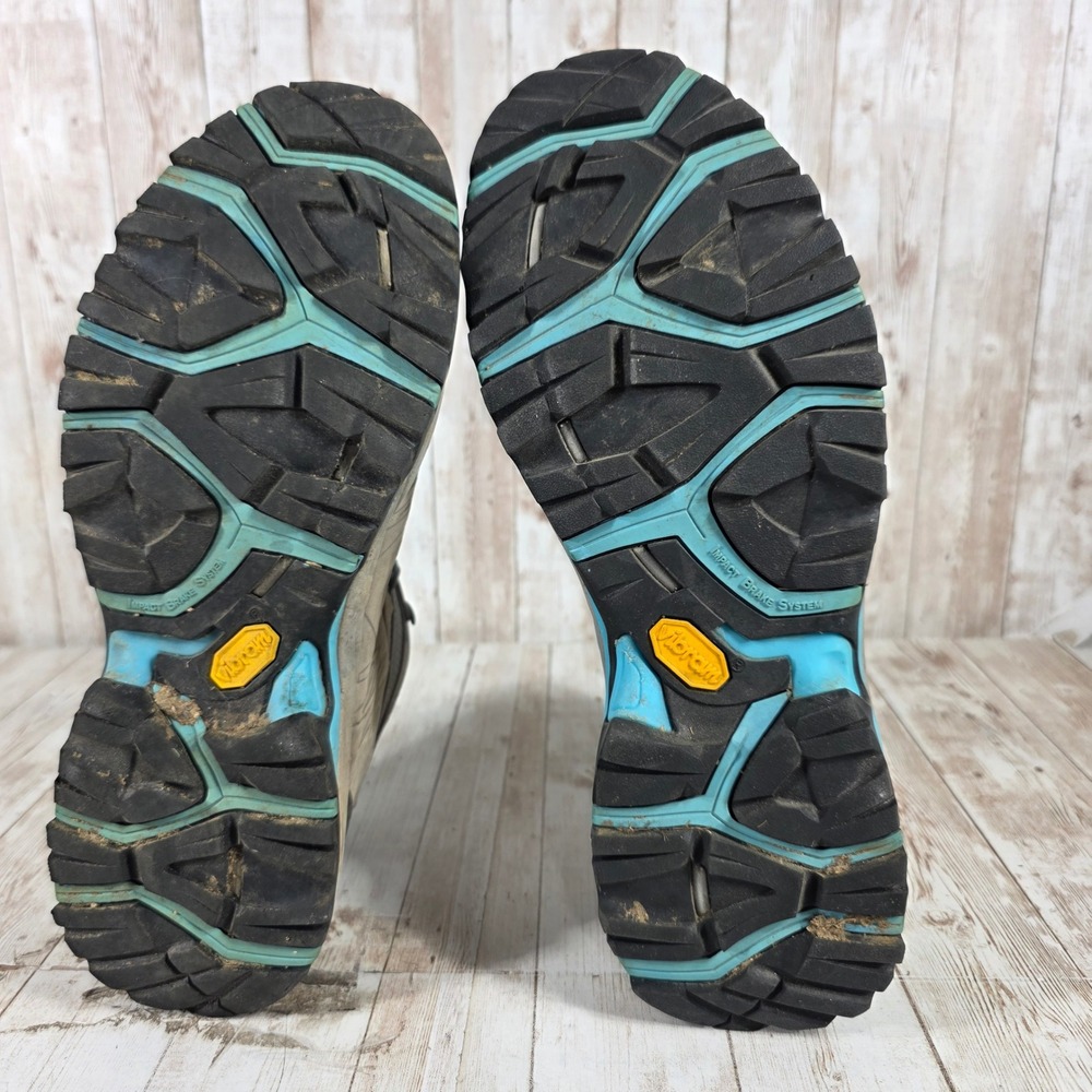 La Sportiva FC 4.0 GTX Womens Hiking Boots Grey Teal Gore-Tex Vibram Size 10 - Picture 7 of 8